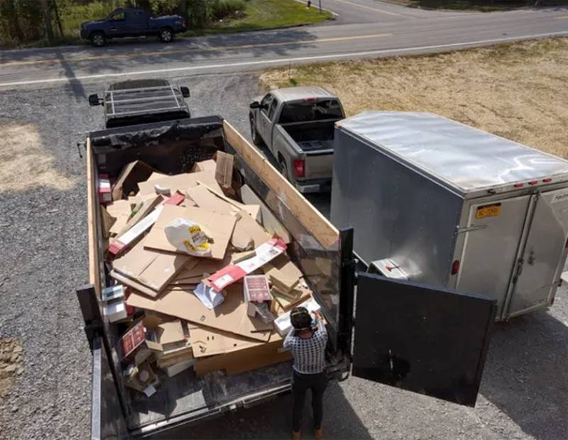 a truck full of junk